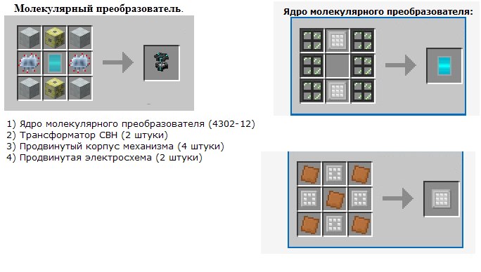 молекулярный преобразователь майнкрафт